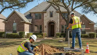 Plumbing repair technician serving Arlington, TX on an area service call