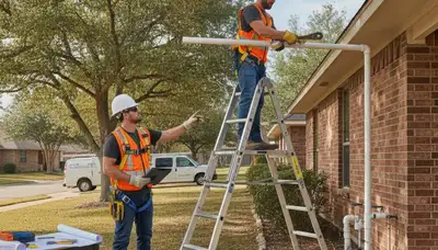 Plumber repairing a leak in Arlington, TX for plumbing repair services