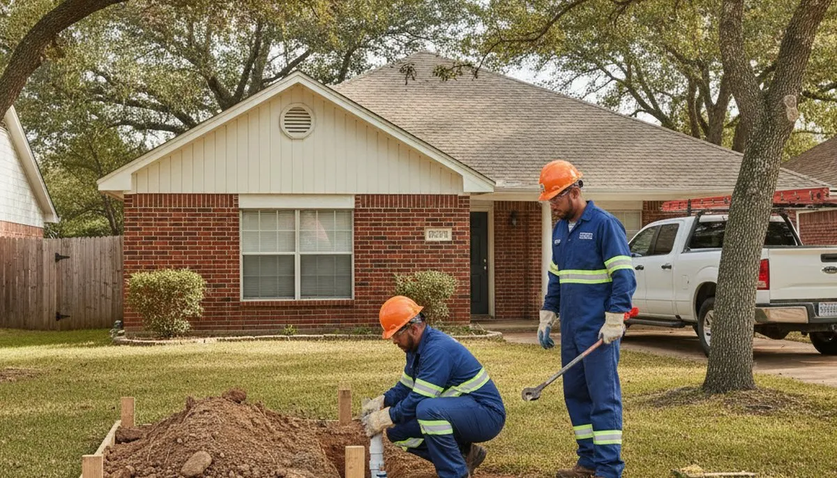 Arlington, TX plumbing repair service truck for residential pipe and leak repairs