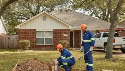 Arlington, TX plumbing repair service truck for residential pipe and leak repairs