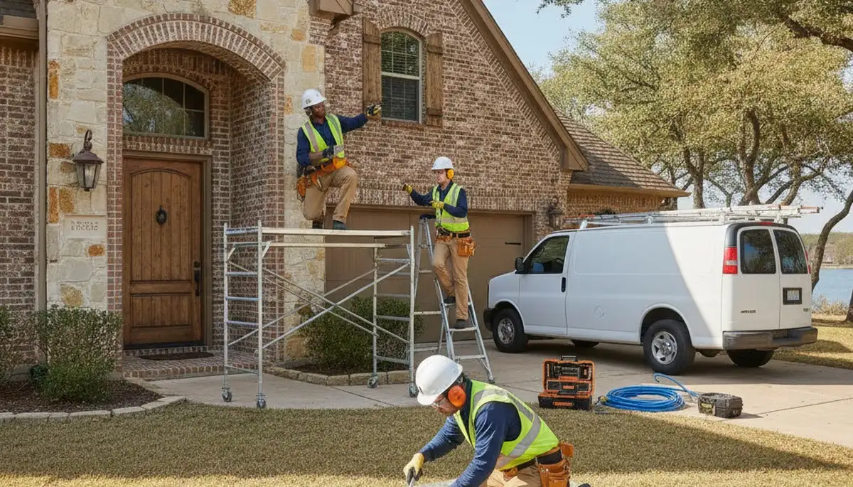 Plumber repairing a pipe in Arlington, TX for plumbing repair service