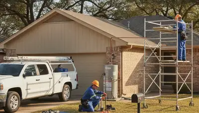 Arlington, TX plumber repairing a leak for a local plumbing service call
