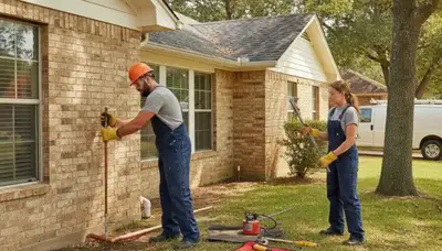 Plumber repairing a pipe in Arlington, TX for plumbing repair service