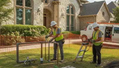Plumber repairing a pipe in Arlington, TX for plumbing repair service