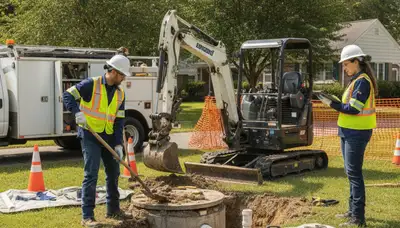 Septic repair technician serving Arlington, TX homes with prompt plumbing service
