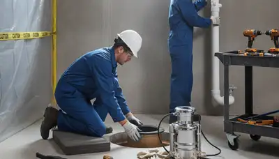 Sump pump installation by Arlington, TX plumbers protecting homes from water intrusion